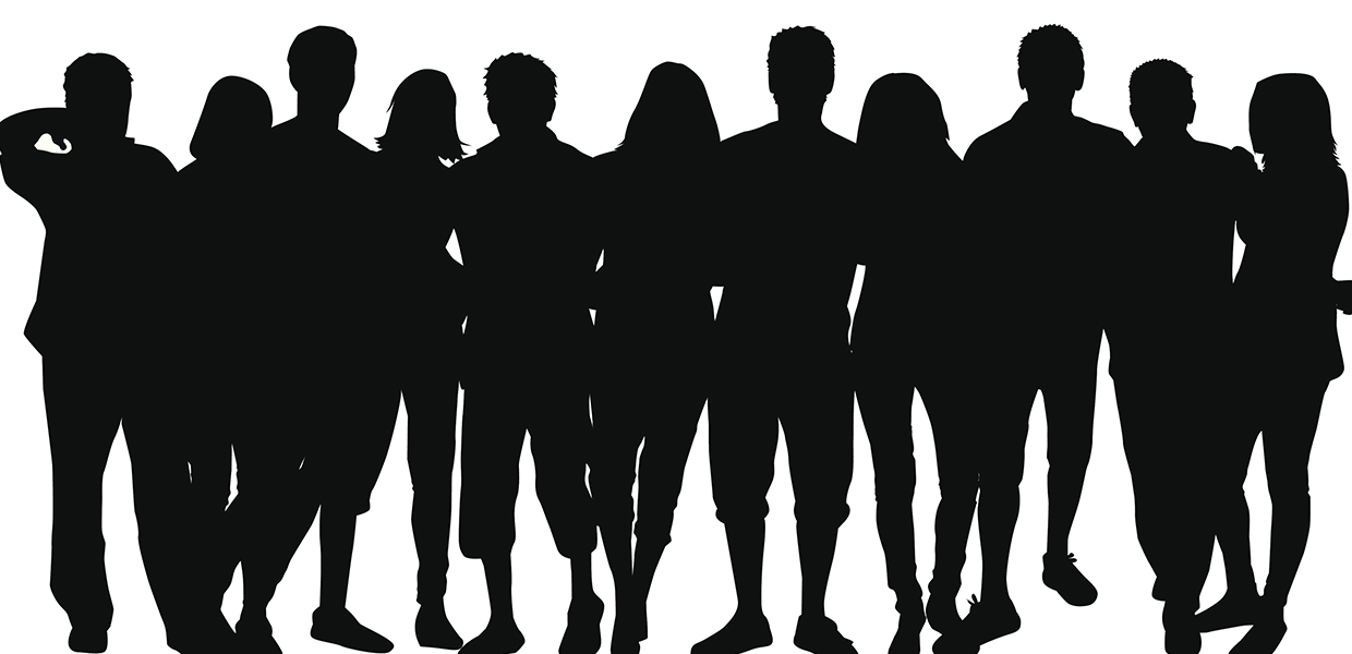 Silhouette of Crowd - Crowdfunding With Help of Web Services Helps Family and Friends Fund Funeral Services
