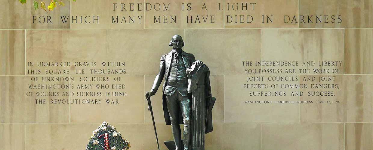 Tomb of the Unknown Revolutionary War Soldier in Washington Square, Philadelphia, PA
