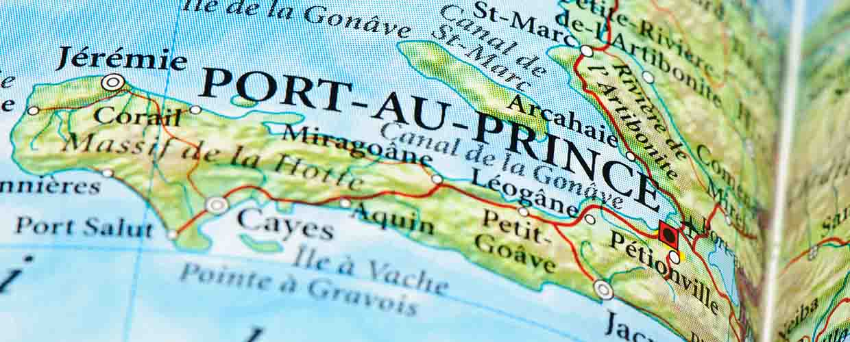 Map showing Haiti