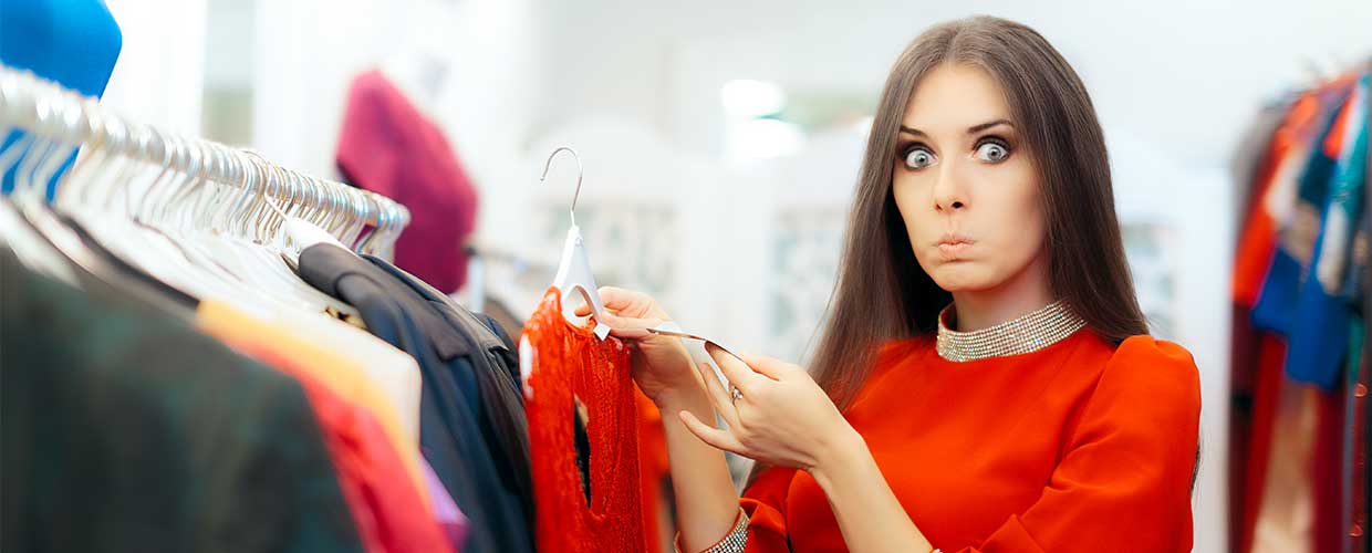 Lady shopper shocked at sticker price