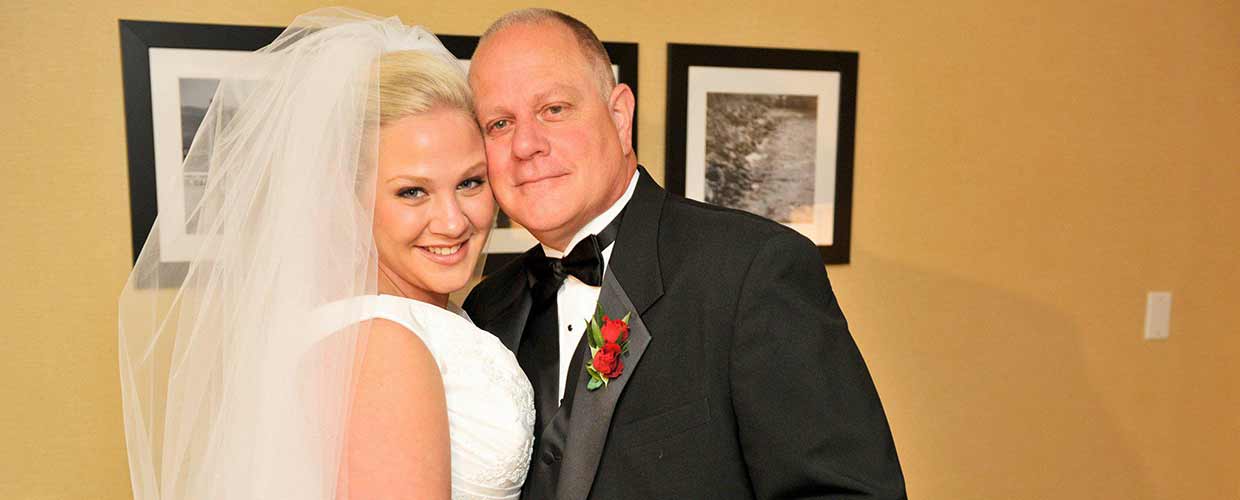 Diana Brueggemann-Lobue and Father Doug Brueggemann of Brueggemann Funeral Home in East Northport, NY