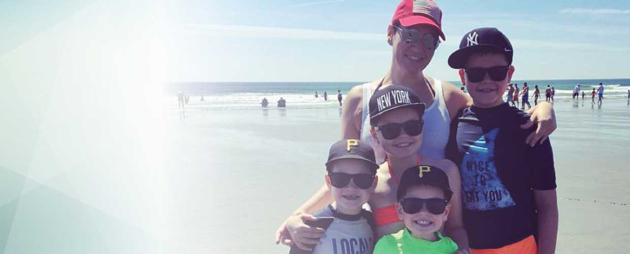 Funeral Director Kristin Catalano and Children Maria, Frankie, Rocco and Sonny